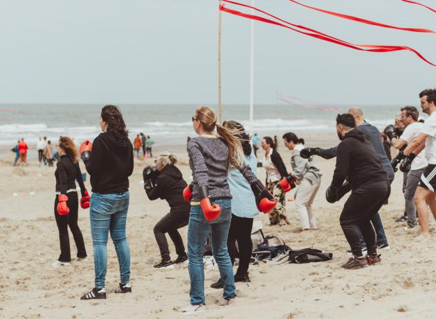 hoek van holland strand boksworkshop