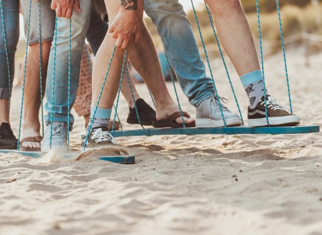 Skilopen hoek van holland teamuitje