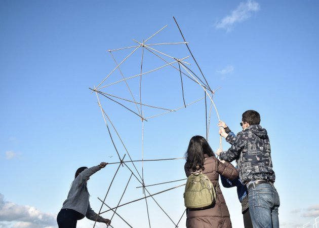Bamboe bouwen, creatieve teambuilding